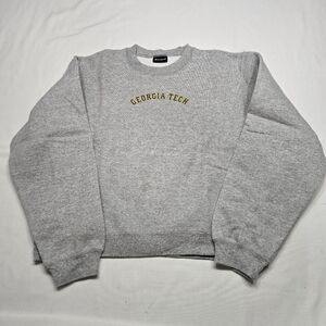 Vintage Champion Georigia Tech Cropped Style Oullowver Sweatshirt
